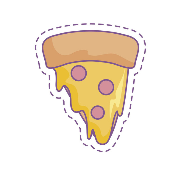 patch de délicieuse pizza fast food
 - Vecteur, image