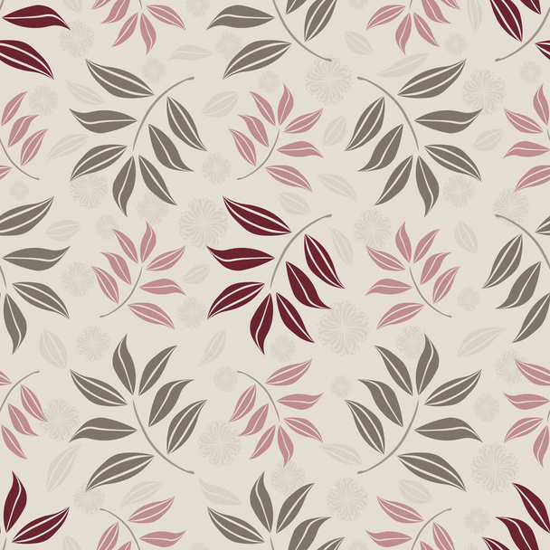 Seamless pattern with the image of leaves. - ベクター画像