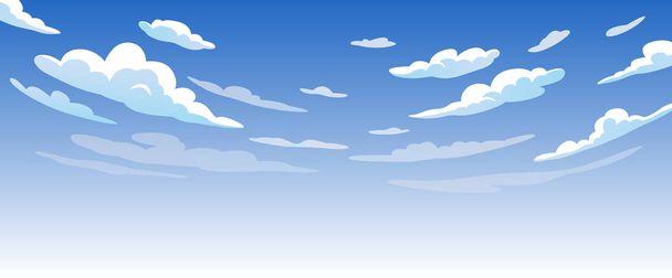 Cielo azul con nubes blancas claro día soleado
 - Vector, Imagen