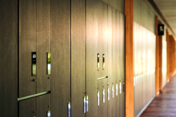 Lockers room for storing musical instruments in music schools - Photo, Image