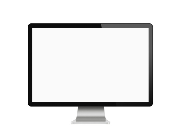 Blank computer monitor isolated on white background - Photo, Image