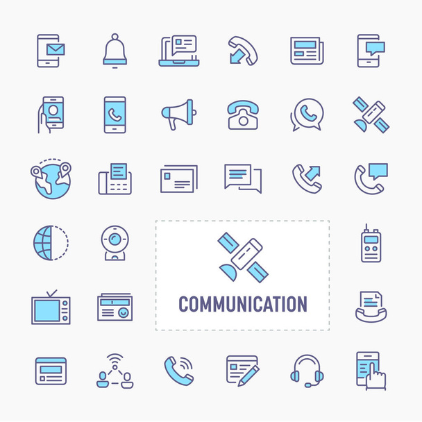 Juego de iconos de comunicación
 - Vector, imagen