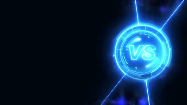 futuristische Loop-Animation für Sportspiele. Kampf gegen den Hintergrund. Radar-Neon-Digitalanzeige. vs. Spielkontrolle Interface-Element. Kampfsportwettbewerb. - Filmmaterial, Video