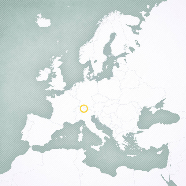 Карта Європи-Ліхтенштейн - Фото, зображення