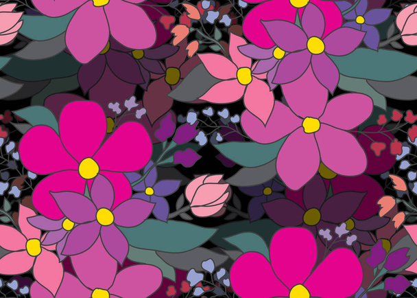 floral seamless pattern - Вектор,изображение