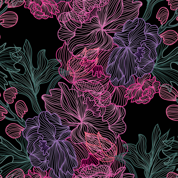 floral seamless pattern - Vektör, Görsel