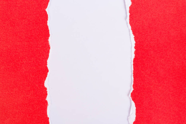 red ripped paper background texture - Photo, Image