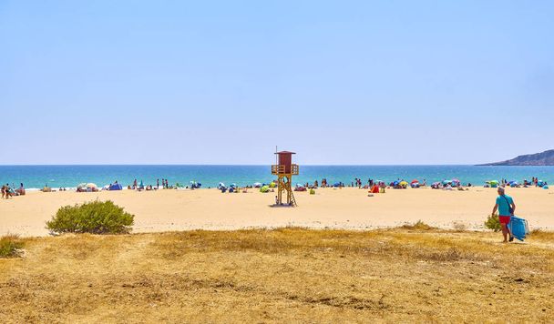 Playa de Bolonia strandon található. Tarifa, Cadiz, Andalusia, Spanyolország. - Fotó, kép