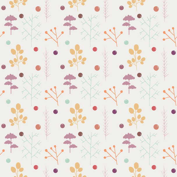 Winter decor tree seamless pattern - Fabric design collections - Вектор, зображення