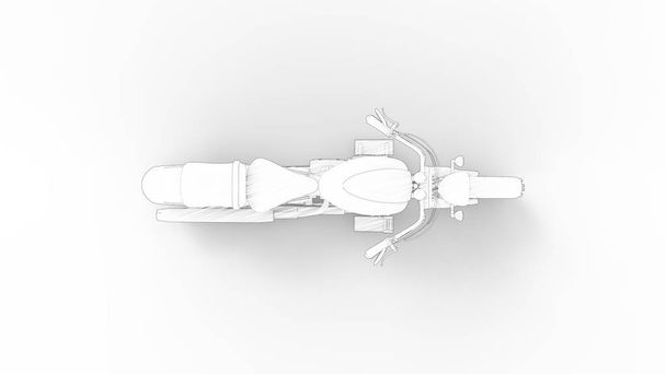 Σκίτσο σκάφος μοτοσικλέτας απομονώθηκε σε λευκό φόντο στούντιο - Φωτογραφία, εικόνα