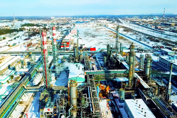 Oil refinery and petrochemical plant - Photo, Image