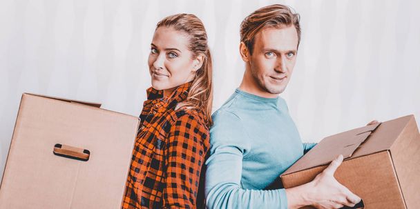 Couple moving in house - Photo, Image