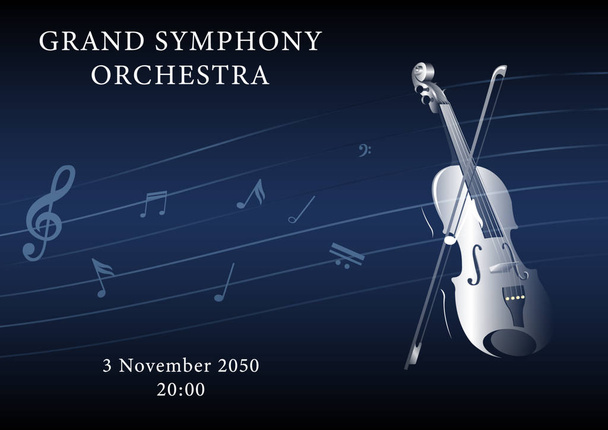 Plakat für klassische Musik - Vektor, Bild