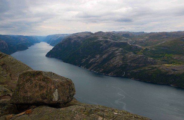 Impressive view of the Lysefjord in Norway - Φωτογραφία, εικόνα