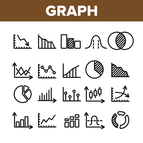 Coleção Gráfico diferente Ícones de sinal Set Vector
 - Vetor, Imagem
