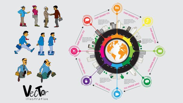 Elementy wektorowe infografiki dla ilustracji biznesowych - Wektor, obraz