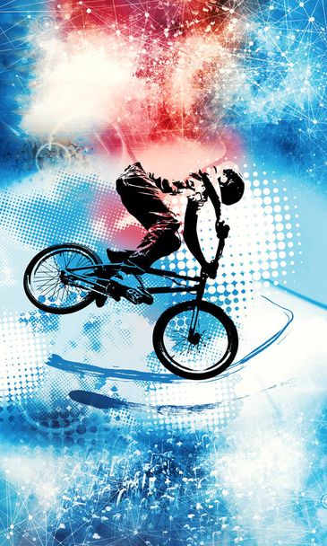 Sport Illustration von bmx rider - Foto, Bild