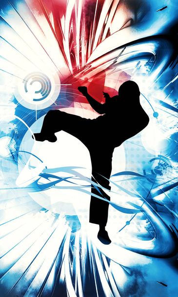 Joven guerrero de karate masculino. Estilo de vida saludable. Artes marciales
  - Foto, imagen
