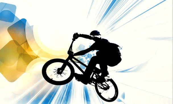 Illustrazione sportiva di bmx rider
 - Foto, immagini