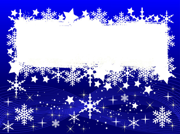 Blue christmas background- space for your text - Фото, изображение