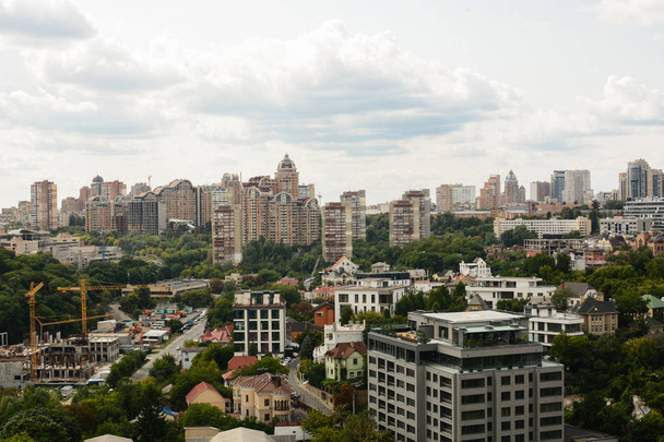 Kyiv, Ukraine July 2019 - Modern Apartment Buildings in Elite District Pechersk - Zdjęcie, obraz