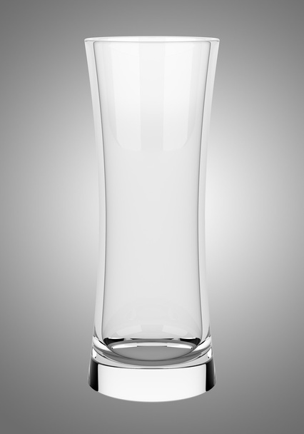 single glass vase isolated on gray background - Photo, Image