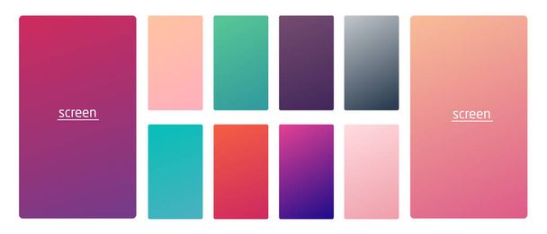 Ζωηρά και ομαλή ντεγκραντέ απαλά χρώματα για συσκευές - Διάνυσμα, εικόνα