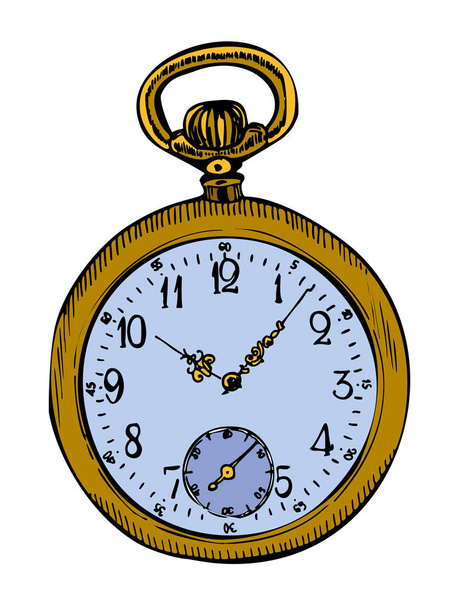 Illustrazione dello schizzo vettoriale dell'orologio tascabile
 - Vettoriali, immagini
