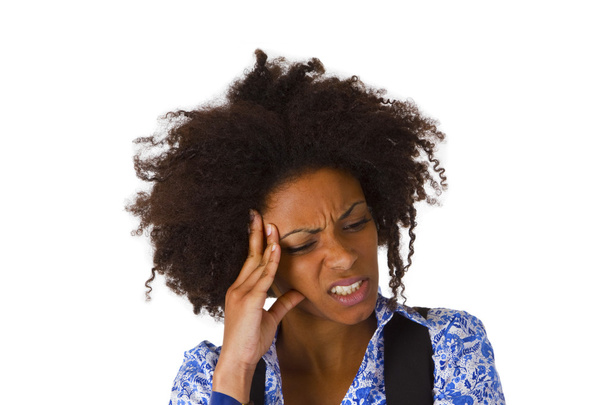 Афро-американських жінка відчуває себе хворим - Фото, зображення