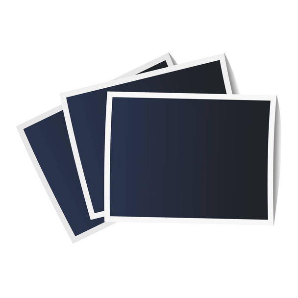 photo frames in realistic style on white background  - Vecteur, image