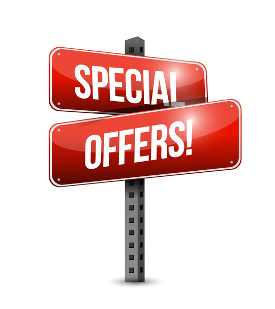special offers road sign illustration design - Photo, image