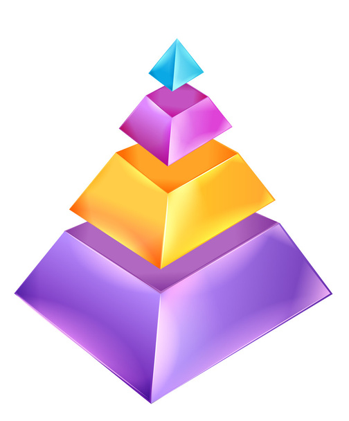 3D-Pyramidendiagramm - Foto, Bild