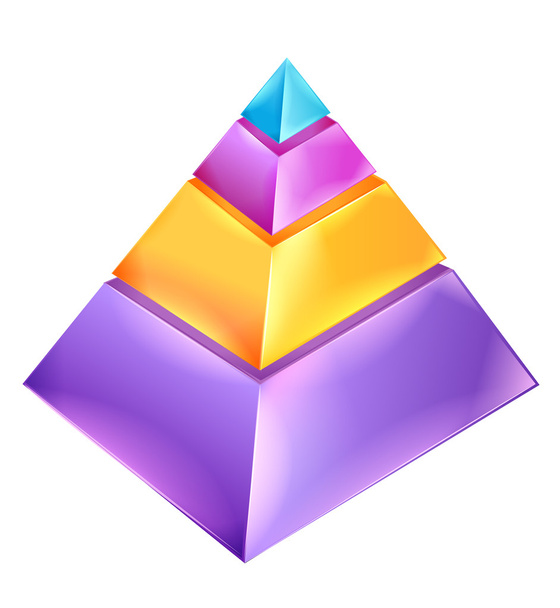 3 d のピラミッド - 写真・画像