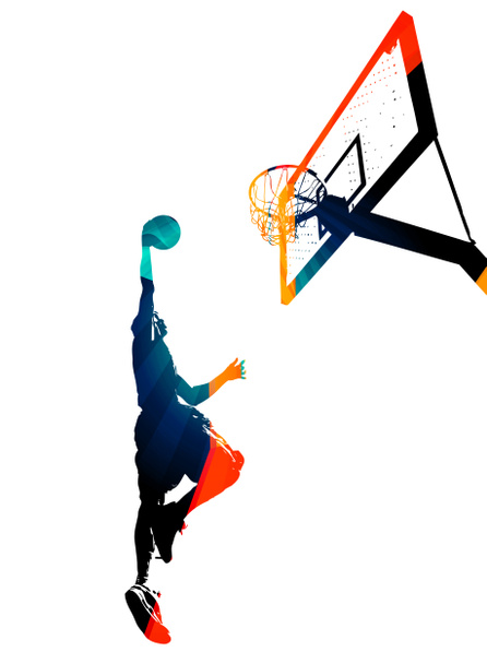 Funky basketbol dunk slam - Fotoğraf, Görsel