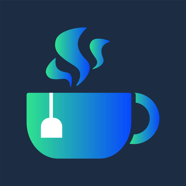 Design Jitka vůně horkého nápoje v poháru čajová ikona - Vektor, obrázek