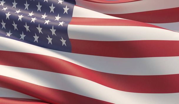 アメリカ合衆国国旗のクローズ アップ表示 ロイヤリティフリー写真 画像素材