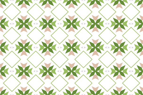 Seamless pattern. White background, shaped 45 degree rotated squ - Photo, Image