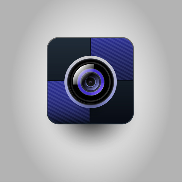 User interface camera lens icon - Vetor, Imagem