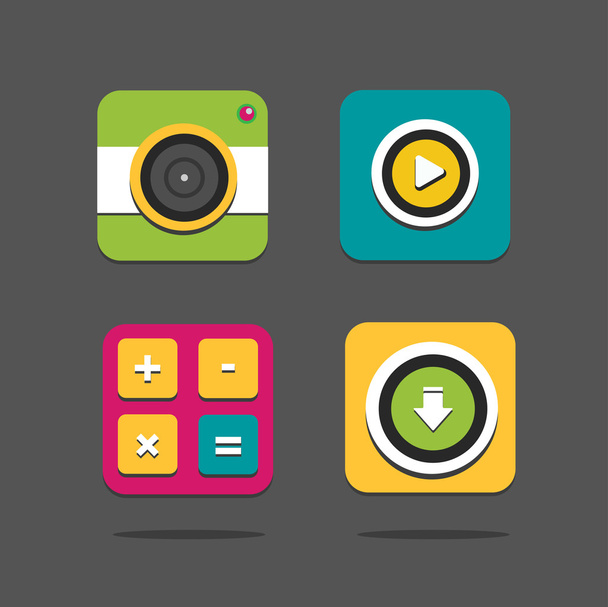 Flat icons for Web - Vector, Image
