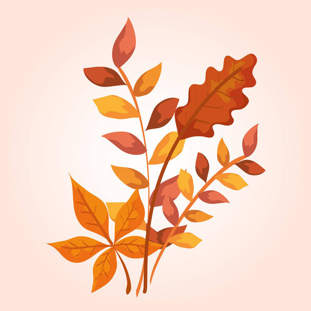 nature branches leaves plants design - Vector, Image