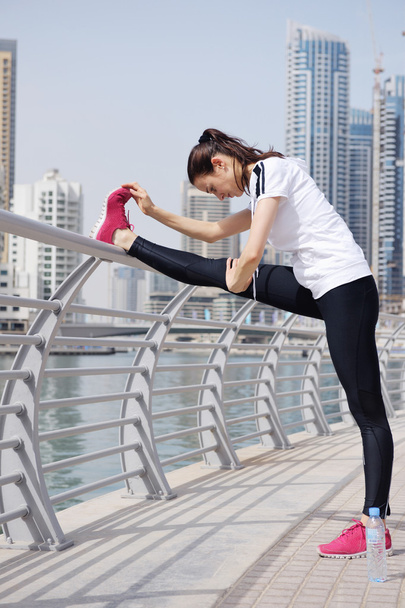 Young beautiful woman jogging on morning - Photo, Image