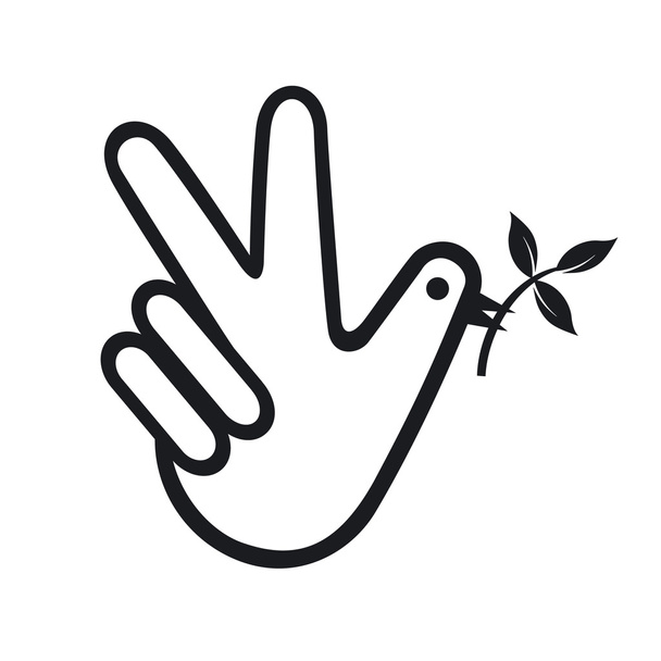 Käsi kyyhkynen rauhan
 - Vektori, kuva