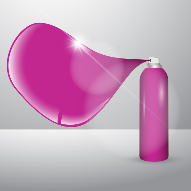 Paint spray can with speach bubble - Vector, Imagen