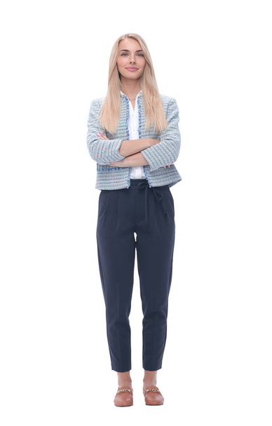 confident young business woman. isolated on light background - Φωτογραφία, εικόνα