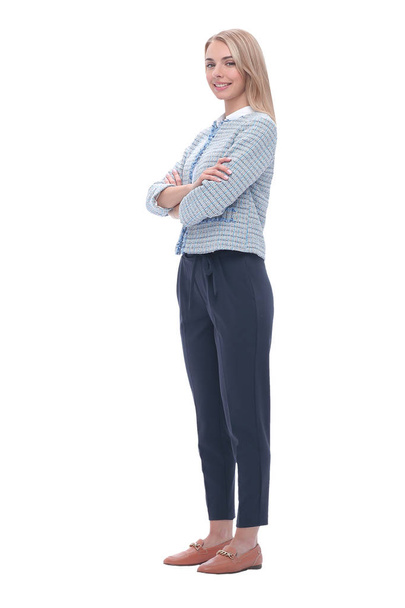 confident young business woman. isolated on light background - Foto, Imagen