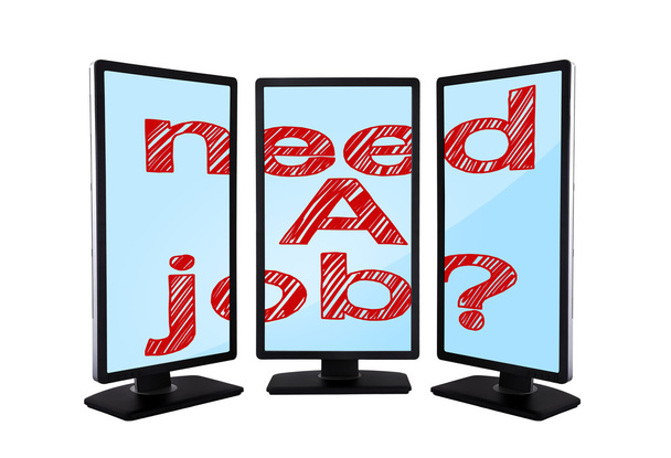 monitors with need a job - Foto, Bild