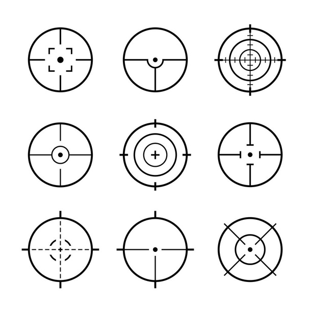 Set von Vektorziel- oder Zielsymbolen. - Vektor, Bild