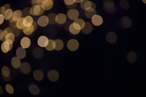 Gold abstract bokeh background, Festive and celebration backgrou - 写真・画像