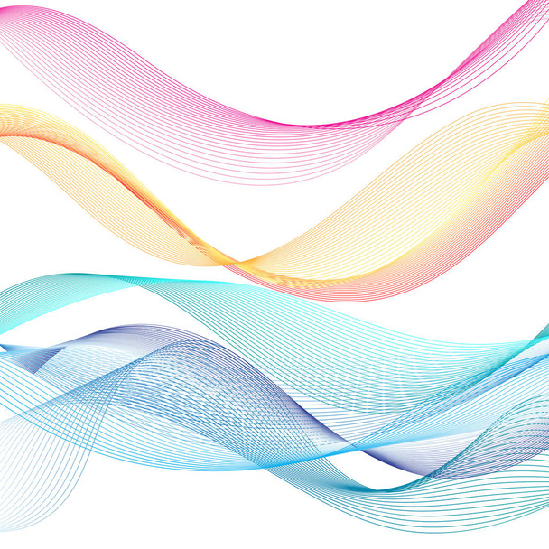 Vector illusztráció grafikus színes hullámok - Vektor, kép