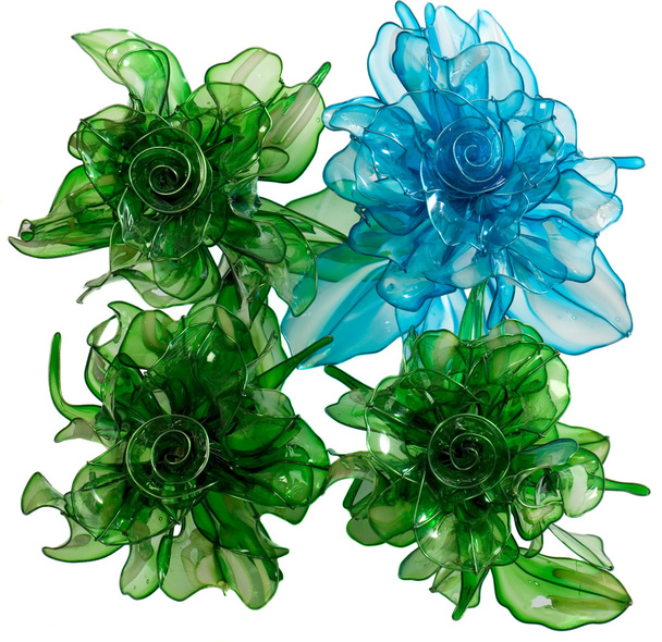 Green and blue roses - Фото, зображення